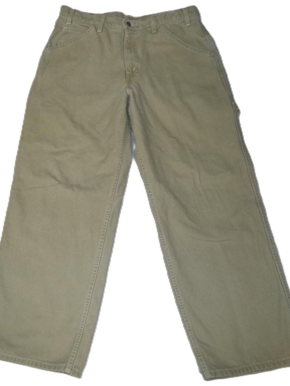 Vintage 90s Y2K Levi’s L2 Carpenter Baggy Utility Pants Jeans Stone Khaki 34x30